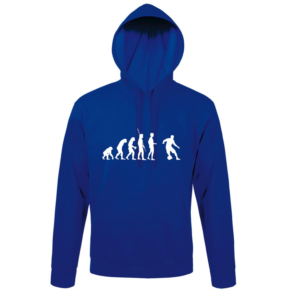 Evolution piłka nożna męska bluza z kapturem, niebieski Royal, 4XL