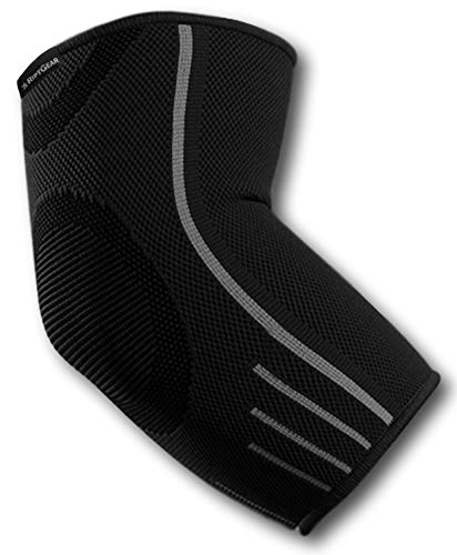 RiptGear Elbow Compression Sleeve - Elbow Brace for Men and Women - Sleeve for Tendonitis, Tennis Elbow, Golfers Elbow, Bursitis, Support Treatment for Joint Pain (X-Large, Black (1 Pack))