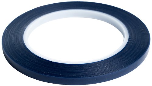 Image of Bertech 1 /8 inch Wide x 72 Yards Long Blue Masking Tape, 1 Mil Thick on a 3 inch Core