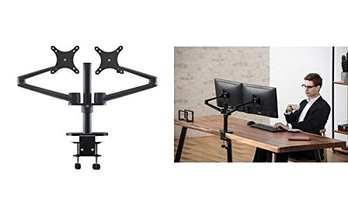 Brazo para 2 pantallas Alba MHARMFD N soporte LCD negro para escritorio