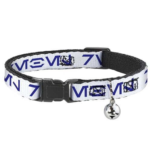 Collar de gato Star Wars Aurebesh ajustable de 8.5 a 12 pulgadas con campana 2