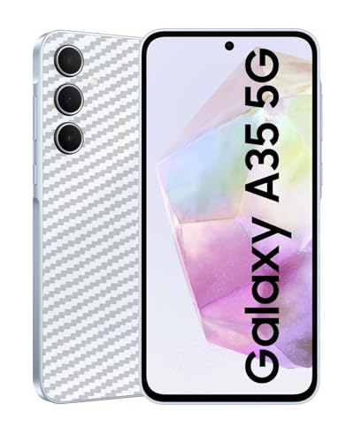 Image of Compatible with Samsung Galaxy A35 5G Back Skin Sticker /Vinyl wrap /Protective Film Mobile Skin Carbon Fiber Transparent by Candeal Mizhan (only Back)
