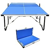 OYE 9FT Professional Outdoor Indoor Table Tennis Table, Folding Table Tennis Table, 10 Minute Quick Assembly Ping Pong Table with Thickened Tube and Single Player Playback Mode