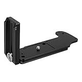 Exxy L-Bracket for Fujifilm GFX 50S Camera from Fotodiox Pro - All Metal Black Camera Hand Grip for Arca Swiss or Arca Swiss-Type Quick Releases
