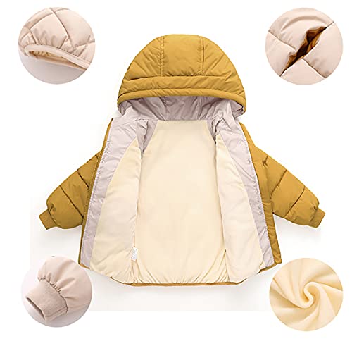 Boys Girls' Winter Coat Light Puffer Jacket Hooded Warm Down Coat Outwear Water-Resistant Packable Puffer Jacket Coat3