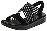 sandalias hombre numero 37 Espuma de lujo Skechers Bumblers-Stop&Stare, Sandalia con Pulsera Mujer, Negro (BBK Black Mitobuck/Elastic Trim), 37 EU