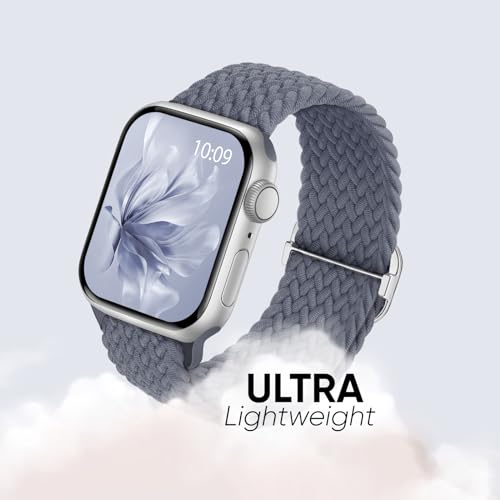 Image of 6 Pack Braided Stretchy Bands Compatible with Apple Watch Band 38mm 40mm 41mm 42mm 44mm 45mm 46mm 49mm Women Men, Adjustable Nylon Solo Loop Elastic Straps for iWatch Series 11 10 9 8 7 6 5 4 SE Ultra