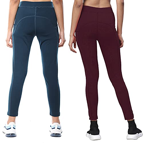 Image of CHKOKKO Women's High Rise Yoga Track Pants Stretchable Sports Tight