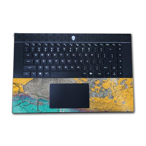 Image of Glossy Glitter Laptop Skin Compatible with Alienware M16 R2 (2024) - Chipped Spill - Premium 3M Vinyl Protective Wrap Decal Cover - Easy to Apply | Crafted in The USA by MightySkins