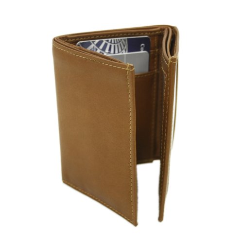 Large Tri-Fold Wallet, Saddle, One Size3