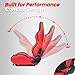 Universal Racing Seats for Cars, 1 Pair Race Car Seats with Dual Lock Sliders, Black and Red PVC Leather, 165° Adjustment, For Car Use, Not Including Seat Bracket