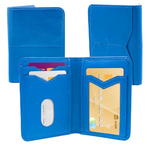 Patented Tap-to-Pay RFID Wallet – Premium Leather Bifold, Blocks Theft When Closed, Pay Instantly When Open