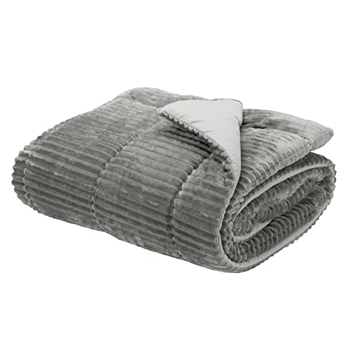 Pikolin Home - Edredón de Fibra Terciopelo Cama 150-260 x 270 cm Invierno 500 gr A Rayas - Relleno Nórdico - Hipoalergénico, Transpirable, Muy Suave