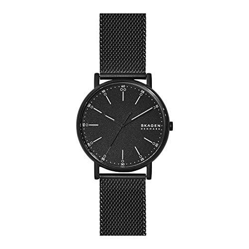 Preisvergleich Produktbild Skagen Herrenuhr Signatur, Dreizeiger Uhrwerk, 40mm Midnight Edelstahlgehäuse mit EdelstahlMeshband, SKW6579
