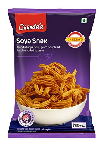 Chheda's Soya Snax - Soya Sticks - Masala Chakli - Long Spicy Muruku Sticks - Ready To Eat Snack - Indian Namkeen 170G (Pack Of 3) #TOP13