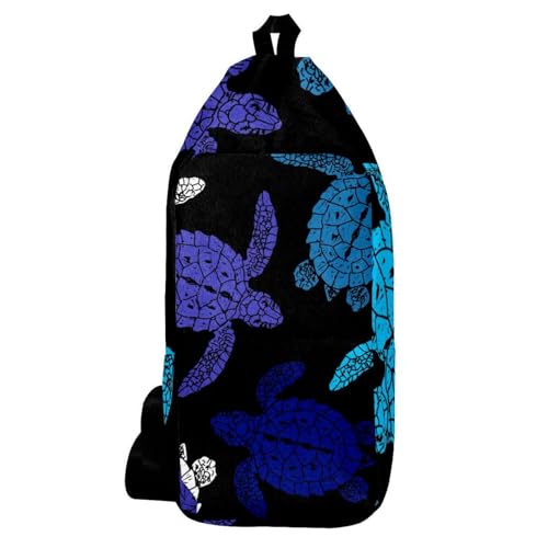 Mochila cruzada ligera y multicolor con diseño ergonómico de silueta de tortuga