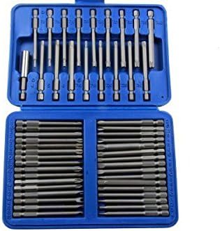 US PRO 50 Piece Security Bit Set Extra Long Torx Bits for Tamper Proof Screws Hex 12 Point 1374