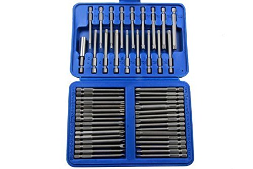US PRO 50pc Extra Long Security Bit Set, Torx, Tamper, Hex, Spline 1374, Variety Pack - Image 2