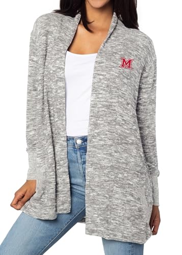 Image of chicka-d Women's Cozy Fleece Cardigan Heather Grey