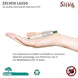 Silva® Zeckenlasso [SCHMERZFREI] - Zeckenschlinge zur sicheren & effektiven Zeckenentfernung - Giftfreier Zeckenentferner für Mensch, Hunde & Katzen - Zeckendreher Hygienische & Einfache Anwendung
