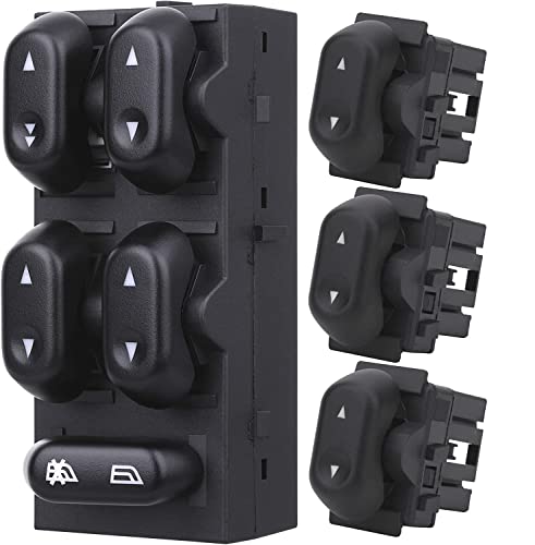 AiYiGu Driver Side Switch & 3 Passenger Window Switches, Compatible with 2004-2008 Ford F150, 2003-2006 Ford Expedition, 2003-2008 Crown Victoria, Lincoln Mark LT, Mercury Marauder and Grand Marquis