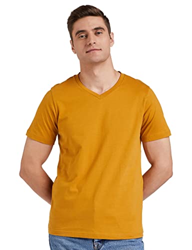 Image of Amazon Brand - Symbol Men's Solid Cotton T Shirt | Plain | V Neck | Half Sleeve-Regular Fit | Combo Pack of 3 (Available in Plus Sizes)