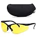 LaneTop Shooting Glasses For Men and Women, Anti Fog ANSI Z87.1 Safety Glasses with Hard Shell Case, UV400 Eye Protection for Shooting Range Glasses, Yellow Lens