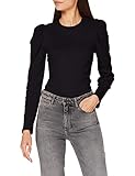 PIECES Damen Pcanna Ls Top Noos Bc T Shirt, Schwarz, S EU