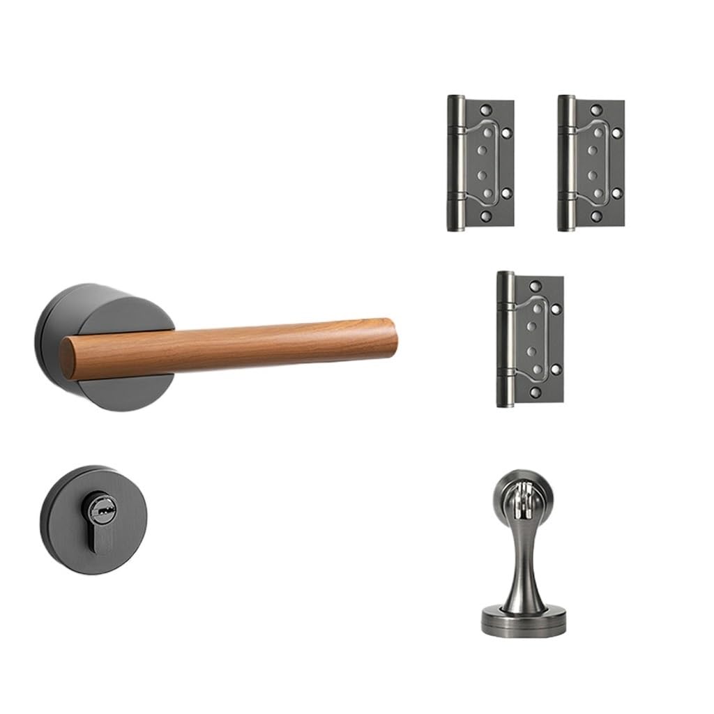 Poignée de porte avec clés salle de bain espace chambre serrure muet