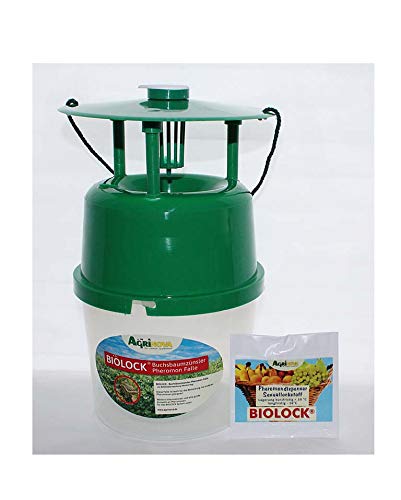 Preisvergleich Produktbild Buchsbaumzünsler Biolock Pheromon Falle (+ 3 Pheromone) - Buxbaum Raupe - Buxbaumzünsler