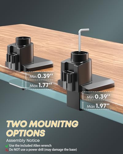 Image of Dual Monitor-Arm Ultrawide Heavy Duty - 24-57 inch Vertical Dual Monitor Mount, Adjustable Stacked Double Monitor Desk Mount Stand, Max Load 59.4 lbs (per Arm), VESA 75 /100 mm, Black