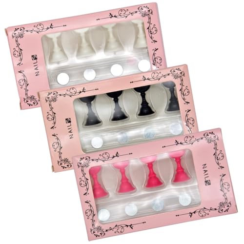 Soporte acrílico magnético para práctica de uñas 3 sets miniatura 1