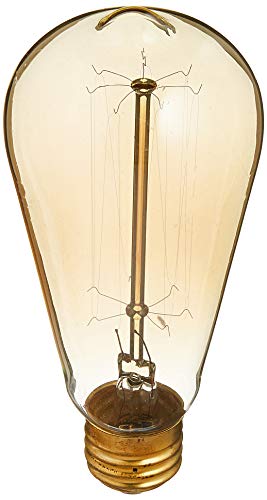 4-Pack Vintage Edison Light Bulbs, 40W E26/E27 Base Dimmable Replacement Vintage Incandescent Light Bulbs, Antique Squirrel Cage Lights, 110V, Pendant Ceiling Chandelier Antique Exposed Filament, HOM