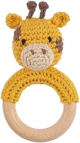 Stuffed Rattle Rings Amazon.com: Joliecraft Safari Animals Wooden Baby Rattle Toys Stuffed ...