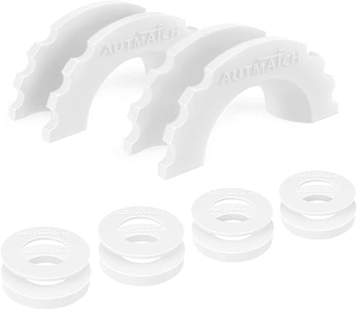 Vista 50 de AUTMATCH - Juego de 2 arandelas aislantes de grillete con anillo en D, 2 aislantes de grillete de goma y 4 arandelas para grillete de 3/4 pulgadas