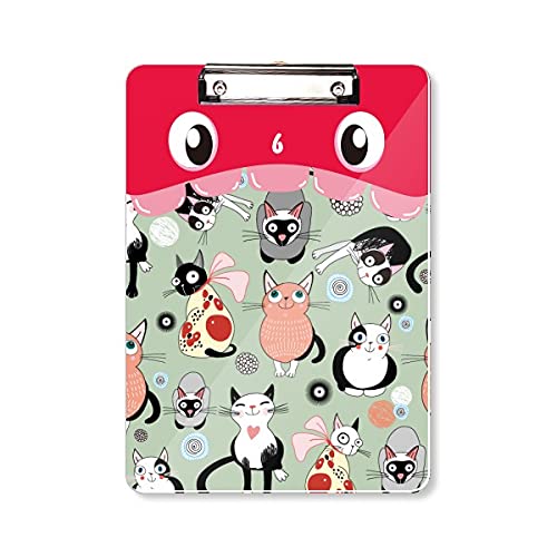 Dossier à tête plate chat mignon cadeau de rentrée scolaire A4