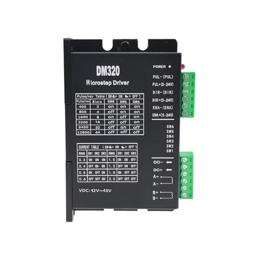 DM320 2H320 Stepper Motor Driver Controller 12800 microstep Motor brushless DC Motor Shell for 28 35 42 Stepper Drivers