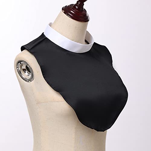 BPURB Clergy Shirt Neck Collar Men Women Priest Collar Costumes Accessory for Pastor3