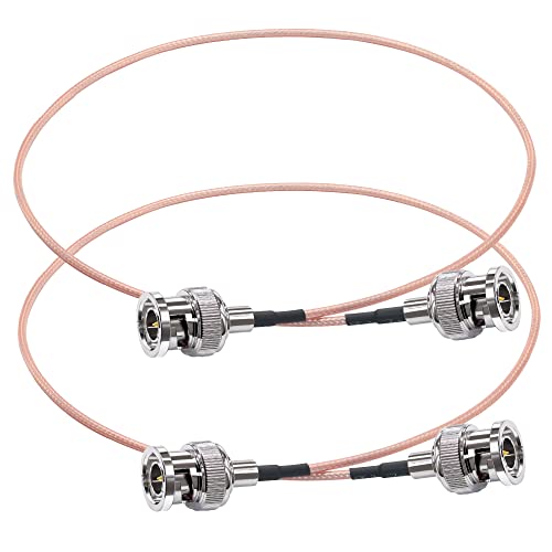 Tuolnk Rg179 Hd Sdi Bnc Jumper Coax Cable, 2Pcs Bnc Male To Bnc Male Extension Cable 20Inch (50Cm) 75Ohm Pigtail Coaxial Cable For Wifi Bnc Antenna, Video Equipment #TOP6