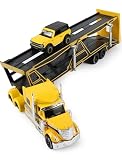 Semi Truck Trailer with Car Model Kit for International Lonestar and Ford