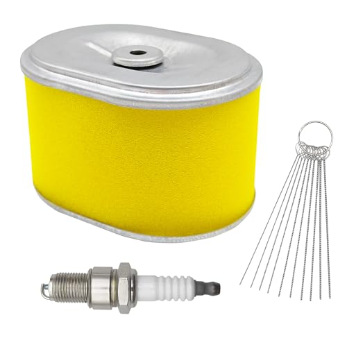 Filtro de aire AFZE18 compatible con Honda GX160 GX200 GX140 5.5 HP 6.5 HP Motor Predator Hemi 60363 Coleman Ct200u Bt200x MB165 MB200 159cc 196cc 212cc 17210-ZE1-505 con bujía