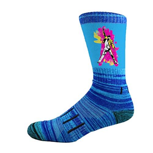 Mercury Rocker Premium Dye Sublimated Blue Crew Socks2