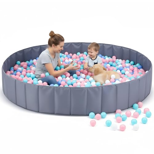 Burbell 72 x 12 Extra Large Kids Baby Ball Pool, Jumbo Ball Toddlers Game Activity Pit, Hold Over...