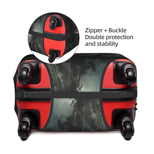 bear and flower Elastic Travel Luggage Cover Travel Suitcase Protective Cover4