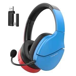 Wireless Gaming Headset with Mic for Nintendo Switch丨OLED丨Lite丨Xbox – 7.1 Surround Sound Bluetooth Headphones with AI Noise Cancellation Microphone – 2.4GHz Headphones for PC Computer Laptop PS4 PS5