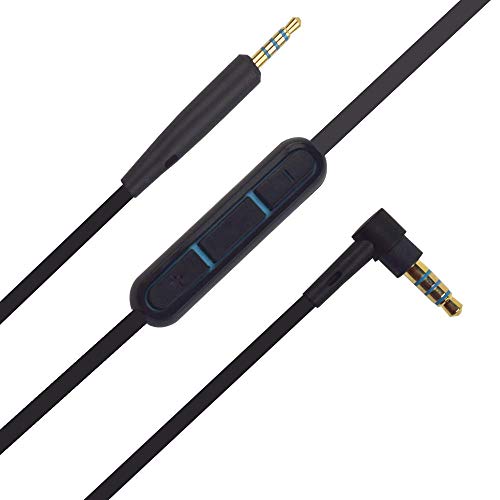 Replacement Audio Cable with Inline Remote & Microphone Headphone Compatible with Bose QuietComfort QC45 QC35II QC35 QC25 On-Ear2 OE2 OE2i NC700 Headphones 3.5mm to 2.5mm Aux Cord (5FT/1.5M)