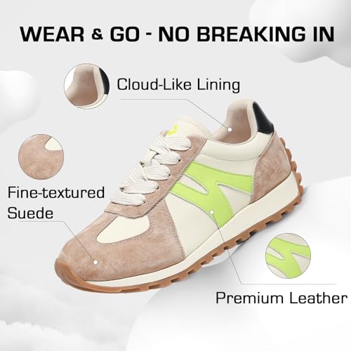 Image of somiliss Wide Toe Box Shoes for Women Non-Slip Walking Fashion Sneakers | Arch support, slip resistant, fashion, daily and casual, removable insole for easy washing, microfiber leather suede upper