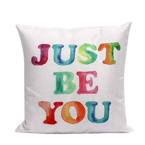 Gotd Christmas Decorative Cushion English Words Letters Cotton Linen Pillow Throw Case Cover Pillowcase Cushion Cover for Sofa Throw Pillow Case 18