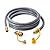 ABYDA 12 Feet 3/8" ID Natural Gas Grill Hose with Quick Connect Fittings, Ideal Natural Gas Line for Grills, Pizza Ovens, Heaters, and More Low Pressure Appliances