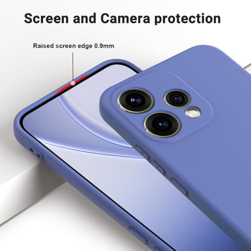 Image of Back Cover Compatible with Oppo Reno15 5G | Full Camera Protection | Premium Liquid Silicon Case | Flexible Bumper Case for Oppo Reno15 5G (Blue)